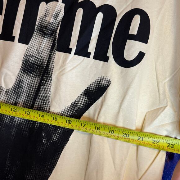 •NEW• Homme + Femme LA • Twisted Fingers Off-White Tee  • 2XL - Picture 7 of 8